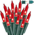 BrizLabs Red Incandescent Christmas Indoor String Lights 300 Count 69.6ft