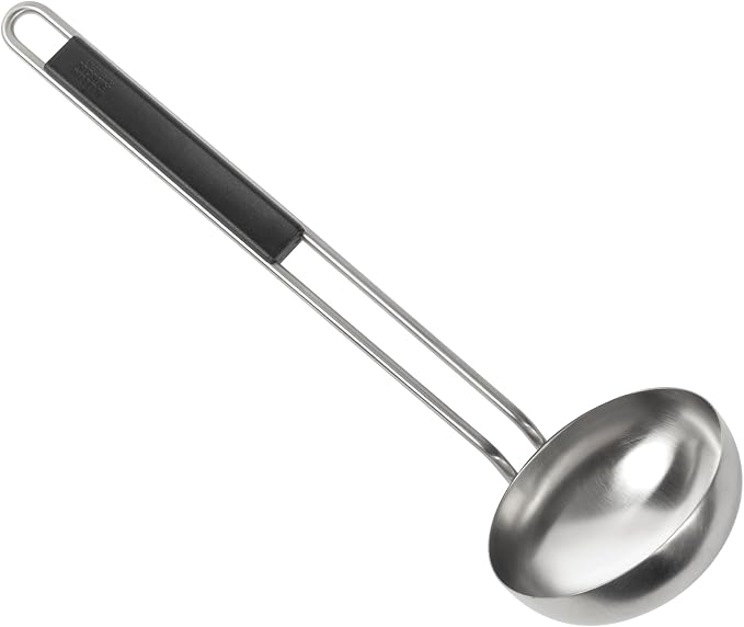 Kuhn Rikon Essential Ladle – Stainless Steel Bowl with Comfortable Handle for Serving Soups, Stews & Sauces