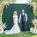 10x10 Hunter Green Backdrop Curtain for Parties Wrinkle Free Dark Green Photo Curtains Backdrop Drapes Fabric Decoration for Baby Shower Birthday Party Photography 5ft x 10ft,2 Panels