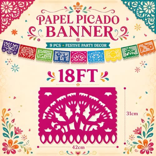 Dia De Los Muertos Decorations - Sugar Skull Table Runner with Banner