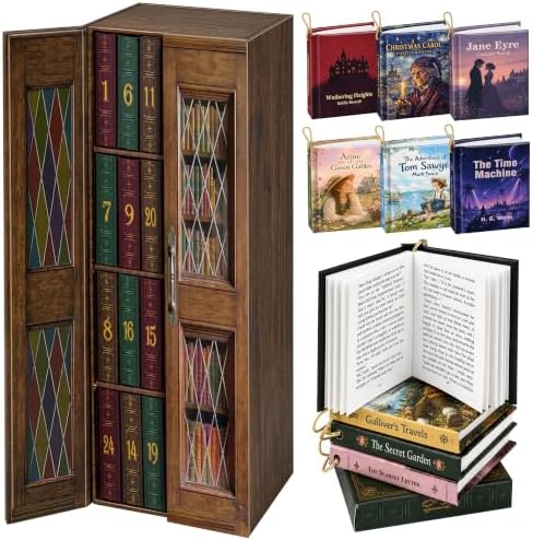 Mini Book Advent Calendar 2026 for Book Lovers, Christmas Tree Decor Books