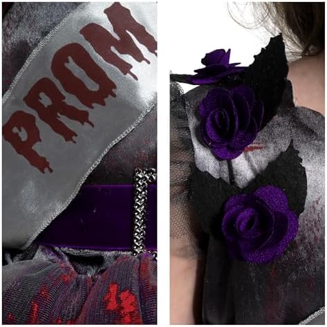 Spooktacular Creations Zombie Prom Queen Costume for Girls, Halloween Costumes for Kids, Zombie Princess Outfit for Girls