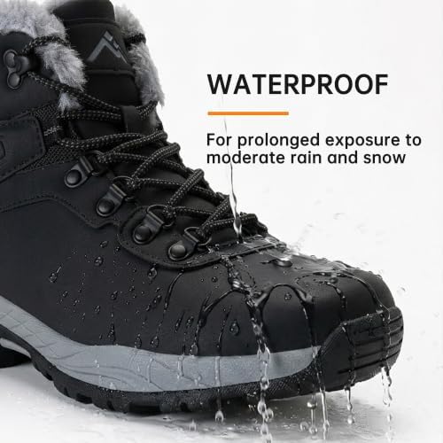 CC-Los Women's Ankle Hiking Winter Snow Boots Faux Fur Lined Warm