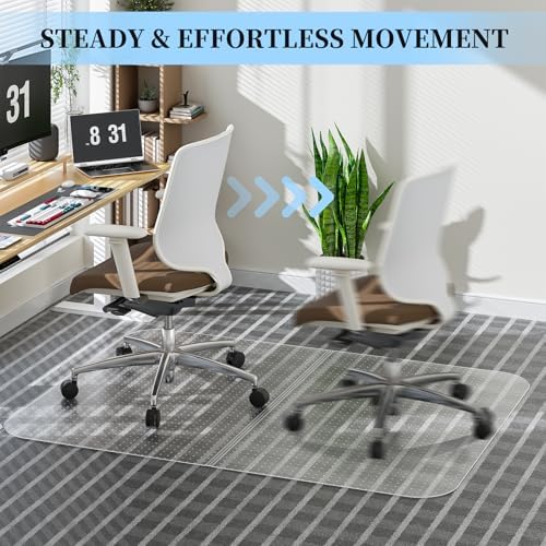 Tonaus Office Chair Mat for Carpet 36"x48" for Low Pile Carpets, Ship Flat
