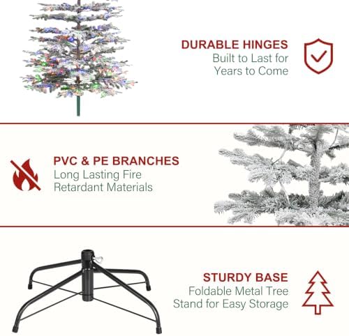 Hykolity 9ft Prelit Sparse Christmas Tree with 500 Multicolor LEDs