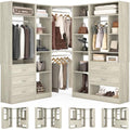 Besiost Corner Closet System with 5 Drawers, Closet Organizer Systems