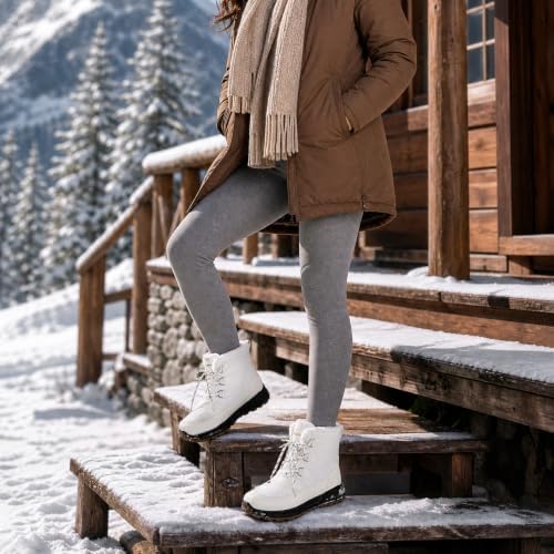 Women's Snow Ankle Boots Winter Lace-up Booties Warm Water Resistant 5.5-11
