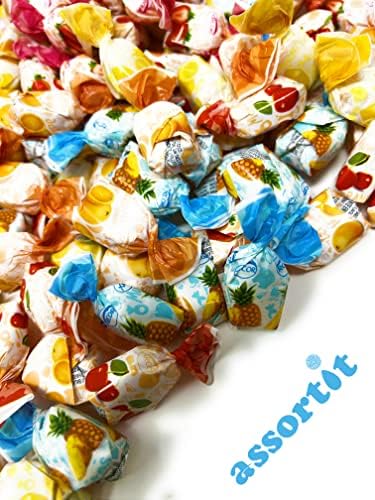 Fruit Filled Hard Candy Bon Bons, Strawberry Cherry Pineapple Lemon, 16 Oz