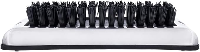 United Pacific 90050 Stainless Shoe/Boot Scraper w/Nylon Brush, 430 Stainless Steel Housing – Black Brush – ONE Unit