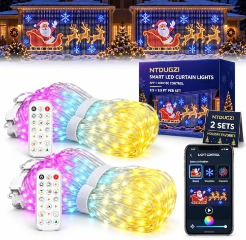 Christmas LED House Net Smart Outdoor Wall Curtain Light Animated Display