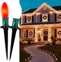 Christmas Pathway Lights Outdoor, 51.4 Ft 40 Bulbs C9 Lights Red and White