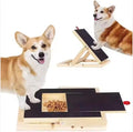 Dog Nail Scratch Board - with Treat Draw- Dog Scratch Pad for Nails – Durable Wooden Nail Filing Board with Treat Drawer (All Breeds, Adjustable)