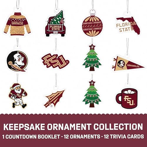 Florida State Merch 12-Day Christmas Ornament Advent Calendar FSU Gift