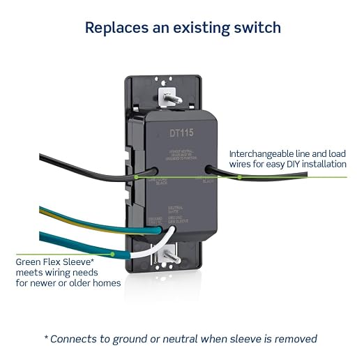 Leviton Countdown Timer Switch for bathroom fan and household lights, 2-5-10-15 min, No Neutral Required, Single Pole, 15A, 1/2 HP/9.8A Fan/Motor, DT115-1LW, White