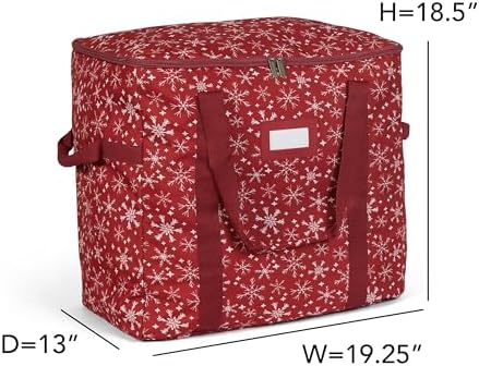 Covermates Adjustable Ornament Storage Bag, 19.25" W x 13" D x 18.5" H