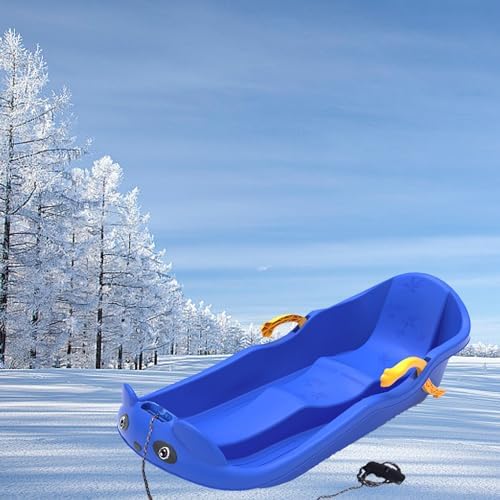 Two-Handle Children's Sledges, Two-Person, Two-Seater Thickened Sledges, Sledges with Pull Ropes, Frost-Resistant and Wear-Resistant Sledges