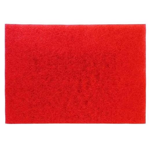 3M Red Buffer Pad 5100, 32" x 14" Floor Buffer, Machine Use (Case of 10)