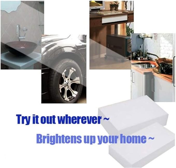 Kitchen Kitchen Tools Functional Magical Sponge Eraser Melamine Froth Cleaner Non Scratch Scrub Sponge Ideal for Kitchen Bathroom Household Sponges,100Pcs Lot Multi Kitchen (White)