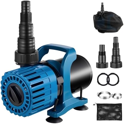 TONGCHANT 150W Pond Pump, Adjustable Flow 800-2700 GPH & 18FT Lift