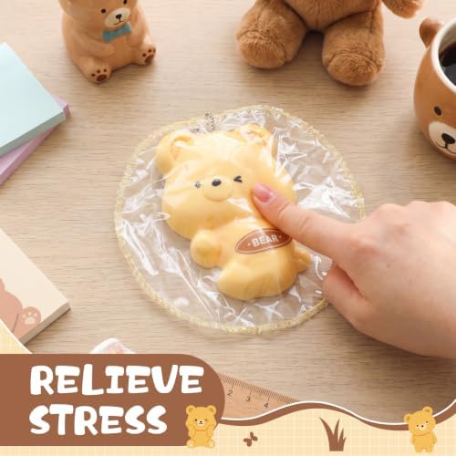 Meooeck 12 Pcs Bear Fidgets Balls for Adults Cute Bear Party Favors
