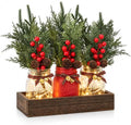 Mason Jar Christmas Table Decor, Winter Xmas Centerpieces for Tables