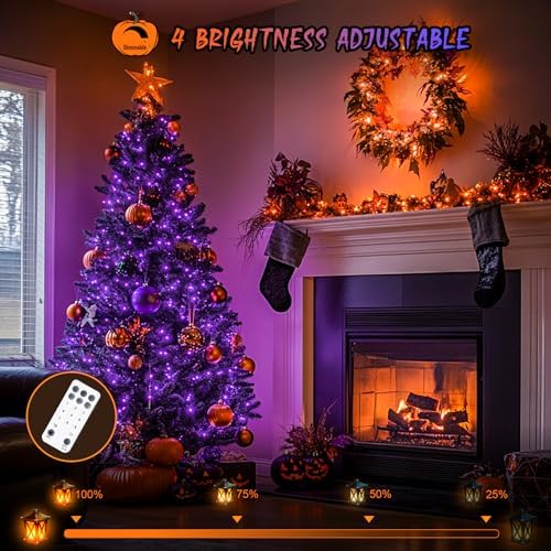 JMEXSUSS 168ft 600 LED Halloween Decor Lights Outdoor Clear Wire