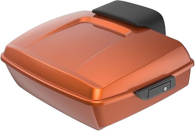 Advanblack Road Glide Tour Trunk Pack Amber Whisky Chopped Tour Trunk Pack Backrest Pad for '97-'25 Harley Touring Road King Street Glide Electra Glide CVO models
