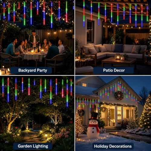 Aukora Outdoor Christmas Lights,Meteor Shower Lights UL Certified