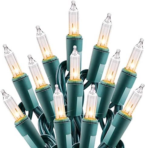 Minetom Clear Christmas String Lights 100 Count 20 Feet Incandescent Bulb