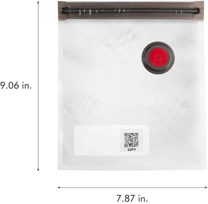 MATERIALS: BPA- free, vacuum bag: plastic (bag, zipper), silicone valve