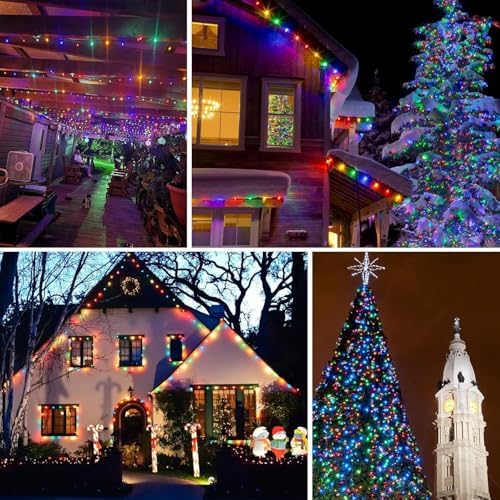 KAQ 4pack 400LED Solar String Lights Outdoor Waterproof Multicolor
