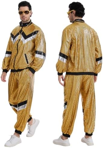 80s Outfits for Men Women,90s Tracksuit Retro Party