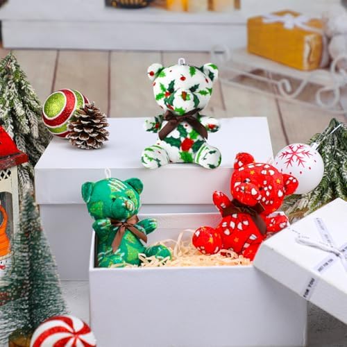 Haull 18 Pcs Christmas Stuffed Animals Plush Bears Bulk