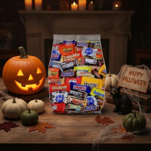 Halloween Chocolate Candy Variety Pack - 5lb Bulk Chocolate Candy Individually Wrapped - Bulk Halloween Candy for Trick or Treat, Pinata Stuffers, Party Favors, Office Snacks & Candy Bowls - 5 Pounds