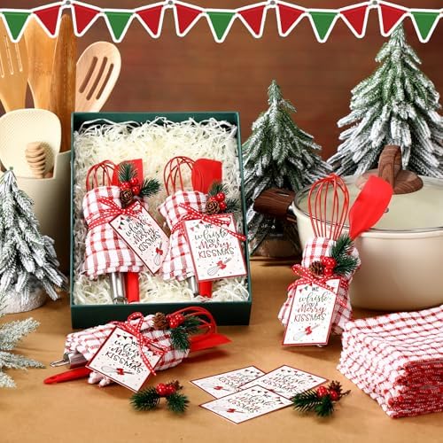 Qinyoung 60pcs/12sets Christmas Baking Gift Set with Whisk Spatula