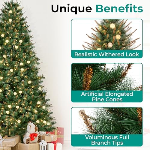 Naomi Home Selena 7.5ft Artificial Prelit Withered Branch Christmas Tree