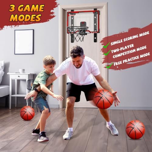HopeRock Indoor Basketball Hoop for Kids, Mini Hoop Over the Door