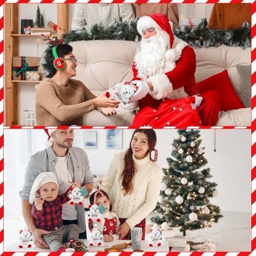 Poen Jesus Cane Plush Toy White Red Christmas Religious Decoration