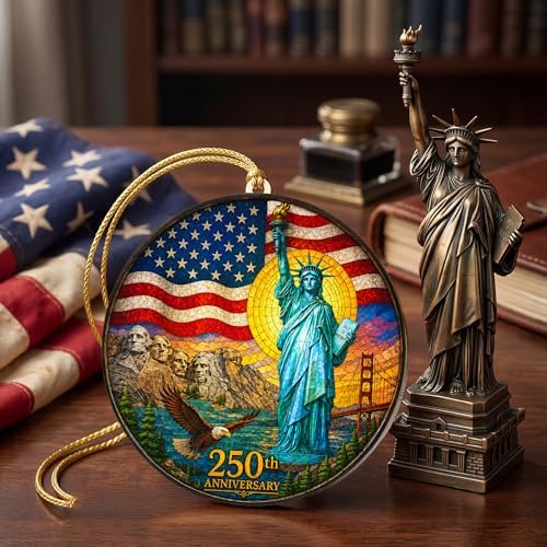250 Anniversary USA Christmas Ornament, Christmas in July Decorations