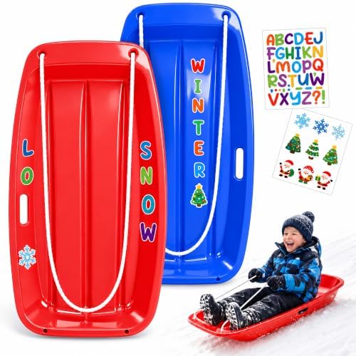 Snow Sled for Kids and Adult, Downhill Sprinter, Heavy Duty Toboggan Sled