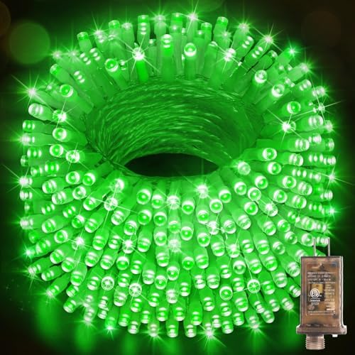 Hezbjiti 1000 LED 403 FT Christmas Lights Outdoor String Lights 8 Modes with Timer Memory Waterproof Fairy Lights Plug in for Classroom Bedroom Patio Wedding Party Holiday Xmas Decorations(Green)