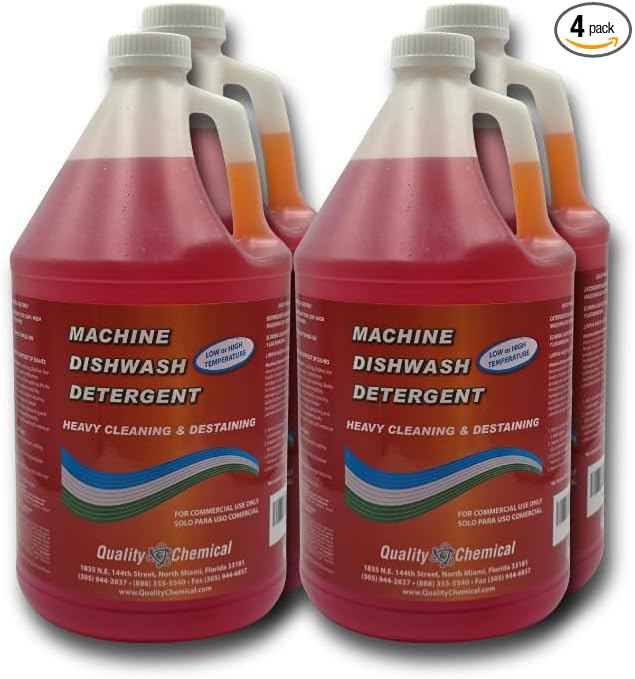 Commercial Industrial Grade Machine Dishwash Detergent - A premium grade detergent for low or high temp dishwash machines-4 gallon case