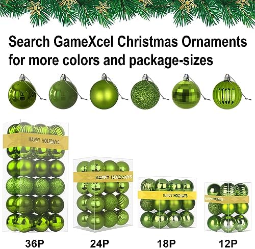 Lime Green 8.0" Extra Large Christmas Balls Ornaments - Christmas Tree Decorations Shatterproof Shiny Hanging Balls for Birthday St. Patrick's Day Easter Mardi Gras Wedding Decorations Set of 2pcs