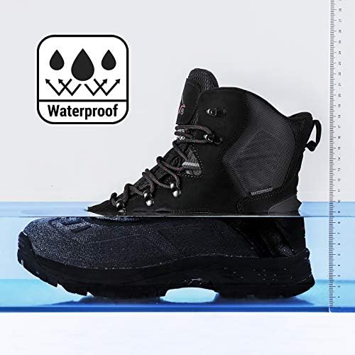 NORTIV 8 Men's Waterproof Hiking Winter Snow Boots