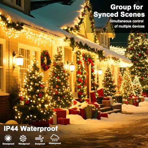 328 FT 1000 LED String Lights Outdoor Indoor, Christams String Lights Waterproof 8 Modes & Timer, Fairy Lights Plug in for Bedroom, Weeding, Patio, Party, Holiday,Christmas Decor (Warm White)