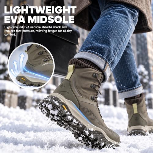 HUMTTO Men's Thermal Insulated Winter Snow Boots
