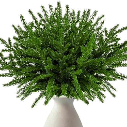 24Pcs 13.8" Norfolk Pine Stems Artificial Christmas Greenery Picks