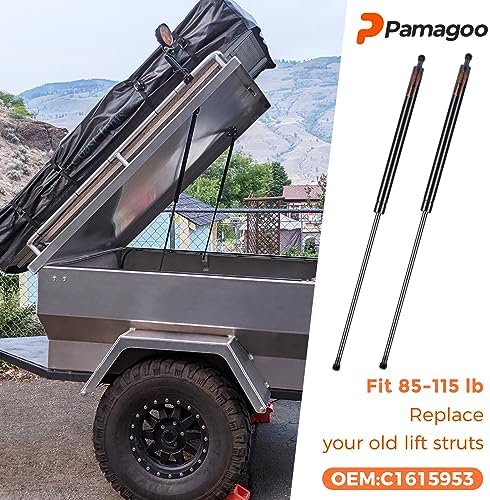 C1615953 35 inch Gas Strut 100 Lbs Shock, 35.43" Long Gas Spring Prop Lift for Truck Undercover Tonneau Cover Pick-up Heavy Bed Cover Trailer Door Boat Engine Cover by 2 Pack