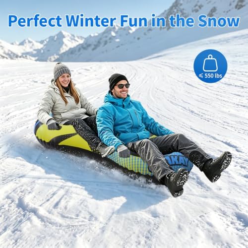 Snow Tube for Sledding Heavy Duty - Snow Sled for Kids and Adult