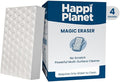 Happi Planet Magic Wiper | 4 Pieces | No Scratches Multi-Surface Cleaning Sponge | Removes 100+ Hard Stains, Just Add Water | Walls, Kitchen, Bathroom, Shoes and Change Shelves